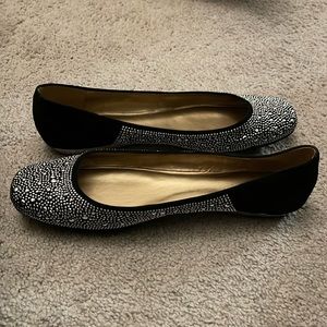 Black Studded Flats